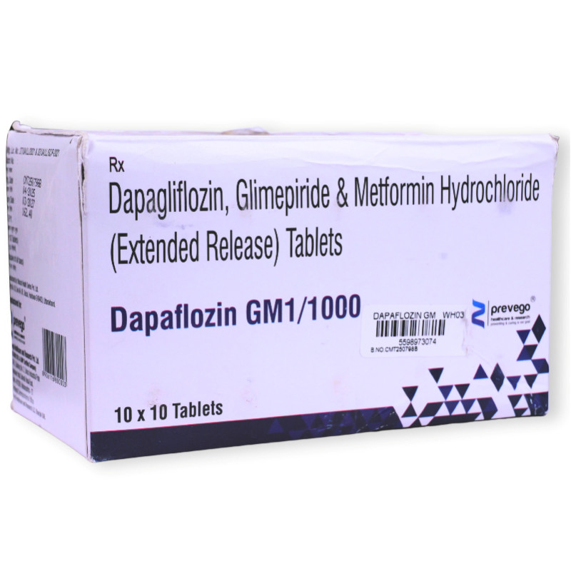Dapagliflozin 10 Mg + Glimepride 1 Mg + Metformin (sr) 1000 Mg