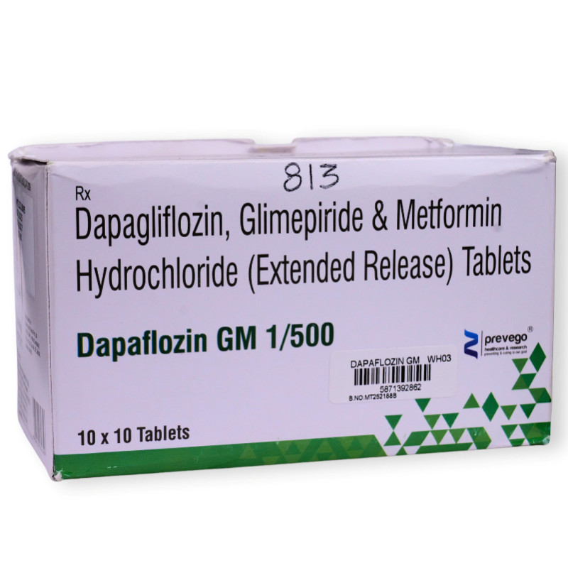 Dapagliflozin 10 Mg + Glimepride 1 Mg + Metformin (er) 500 Mg