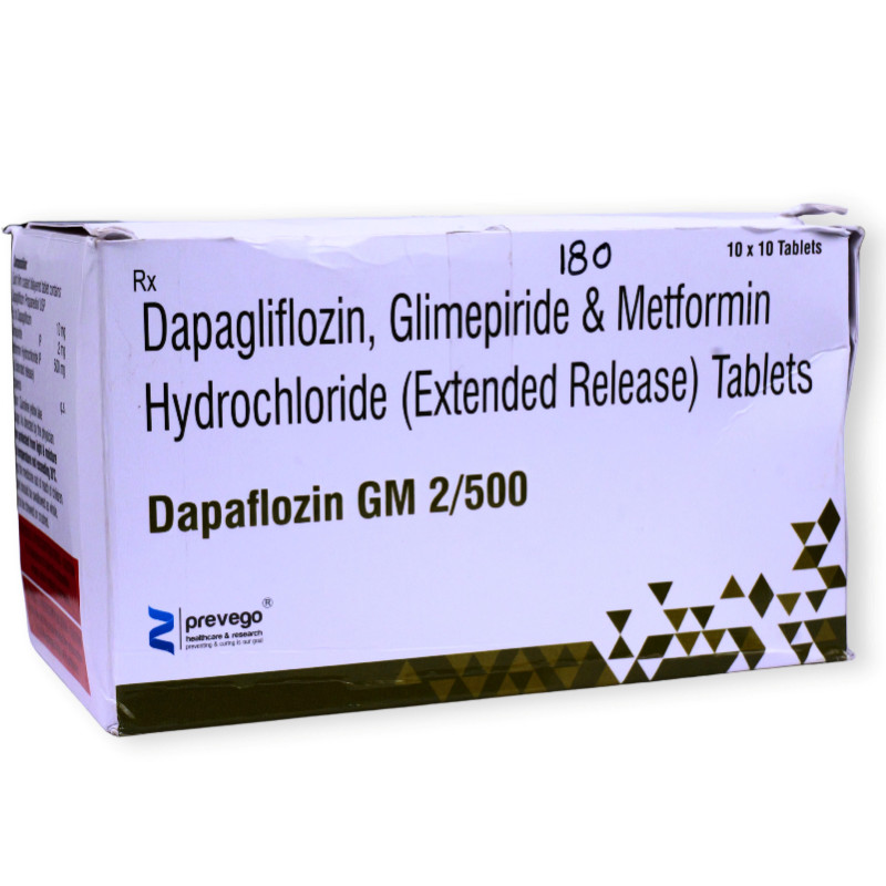 Dapagliflozin 10 Mg + Glimepride 2 Mg + Metformin (er) 500 Mg