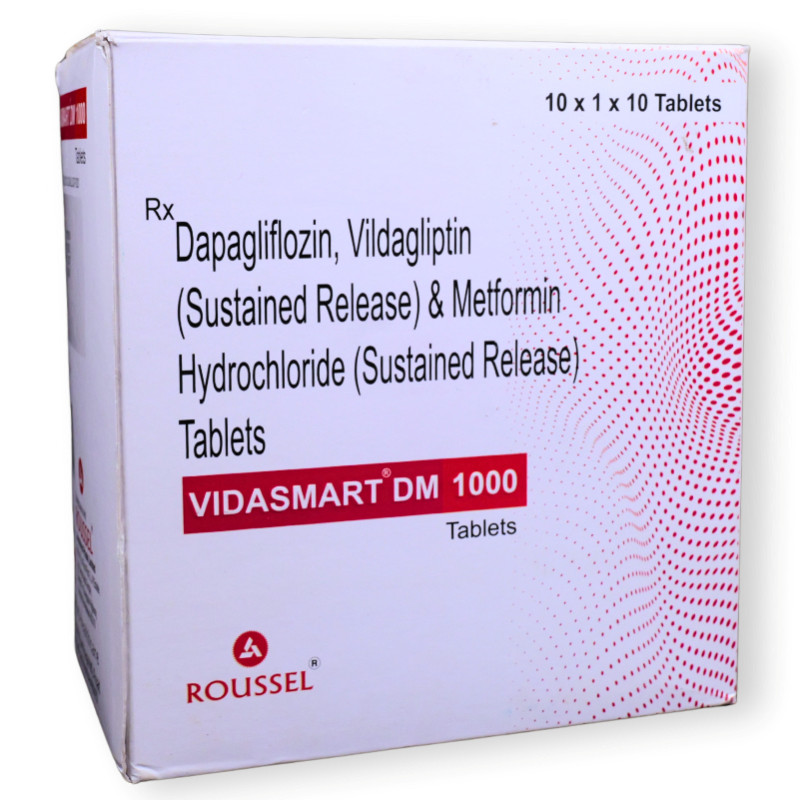 Dapagliflozin 10 Mg + Vildagliptin (sr) 100 Mg + Metformin Hydrochloride (sr) 1000 Mg
