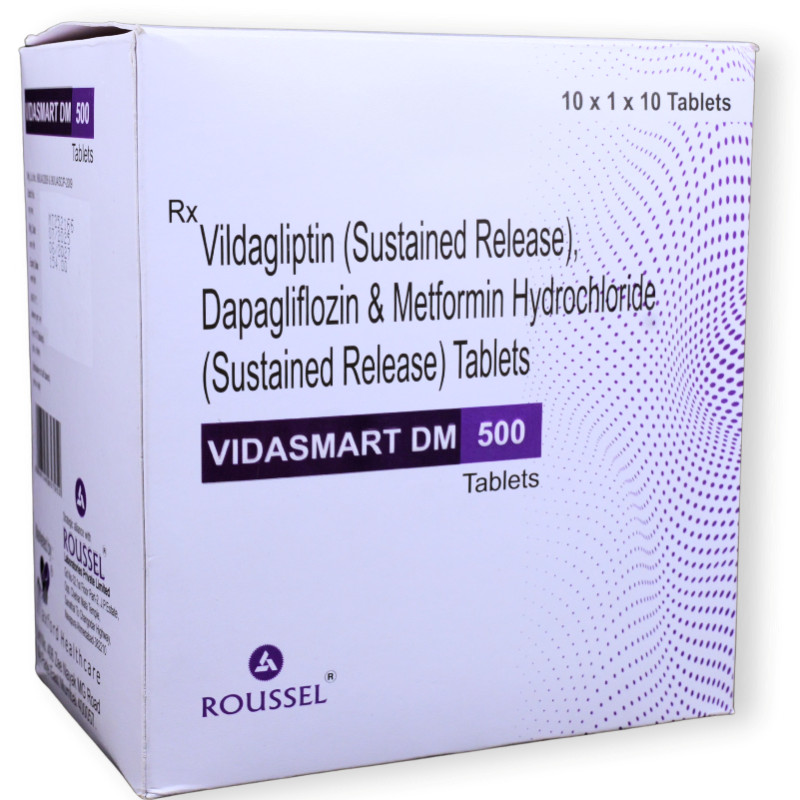 Dapagliflozin 10 Mg + Vildagliptin (sr) 100 Mg + Metformin Hydrochloride (sr) 500 Mg
