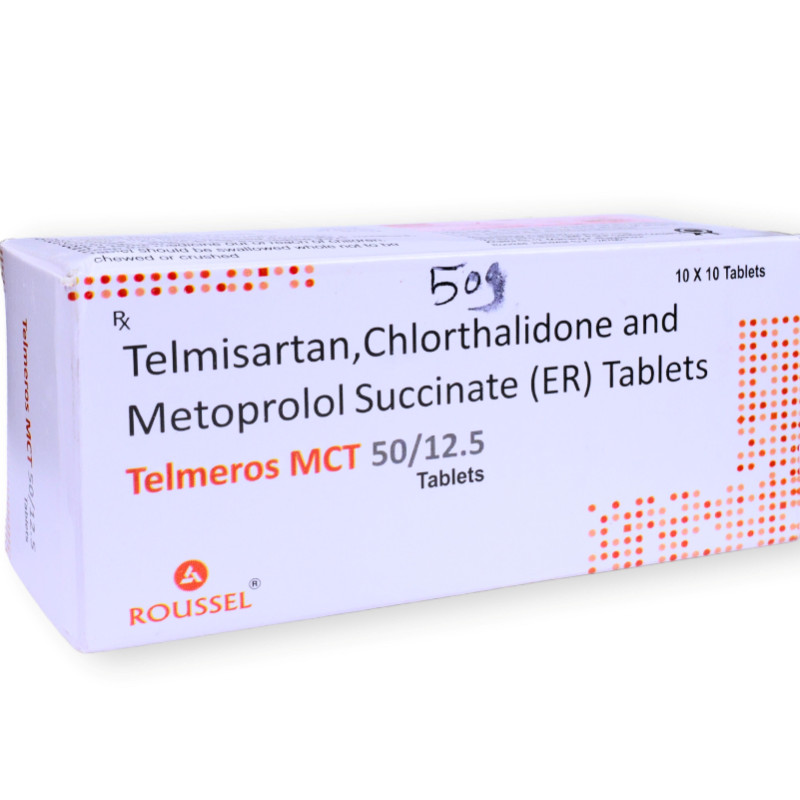 Telmisartan 40 Mg+chlorthalidone 12.5 Mg+metoprolol Succinate 50 Mg