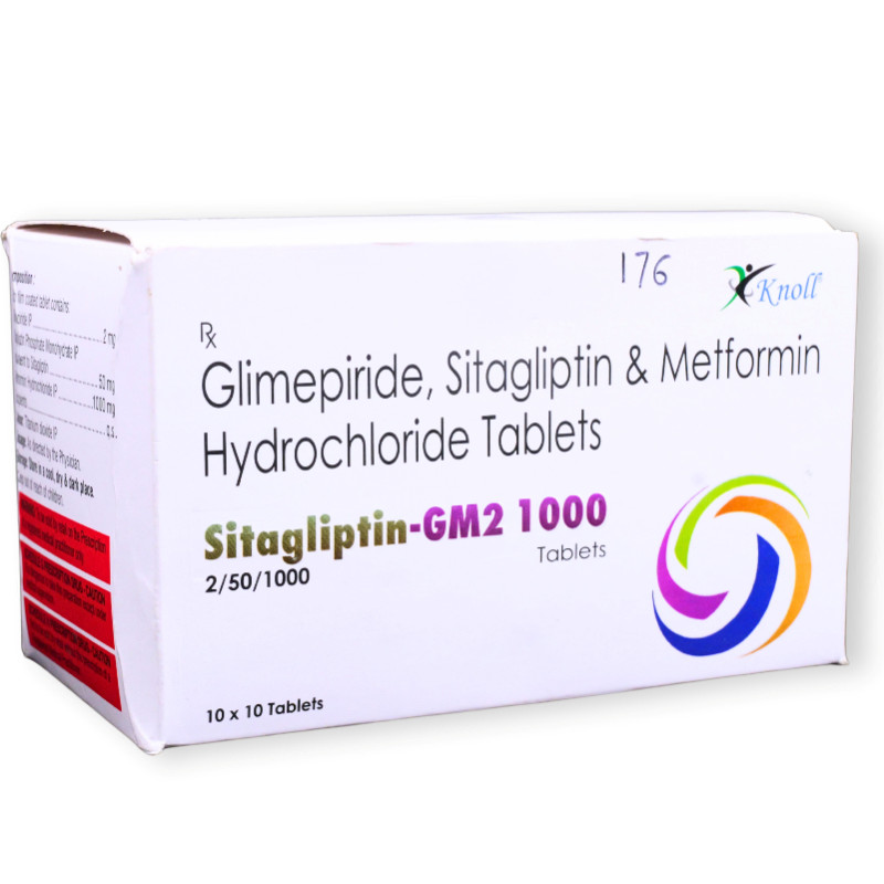 Glimepiride 2 Mg + Sitagliptin 50 Mg + Metformin Hydrochloride 1000 Mg