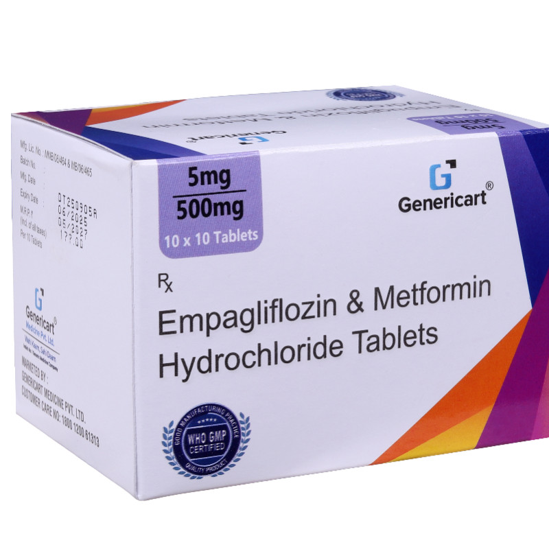 Empagliflozin 5 Mg + Metformin Hydrochloride 500 Mg