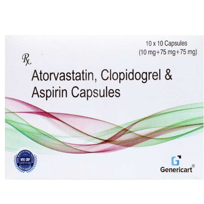 Atorvastatin (ir) 10 Mg + Clopidogrel (ir) 75 Mg + Aspirin 75 Mg (ec)