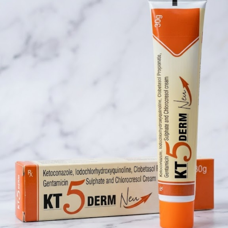Clobetasol 0.5 Mg + Gentamicin 1 Mg + Clioquinol (iodochlorhydroxyquin) 10 Mg + Ketoconazole 20 Mg + Tolnaftate 10 Mg Cream