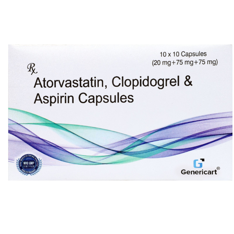 Atorvastatin (ir) 20 Mg + Clopidogrel (ir) 75 Mg + Aspirin 75 Mg (ec) Capsule