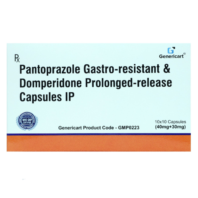 Pantoprazole 40 + Domperidone (pr) 30 Mg Capsule