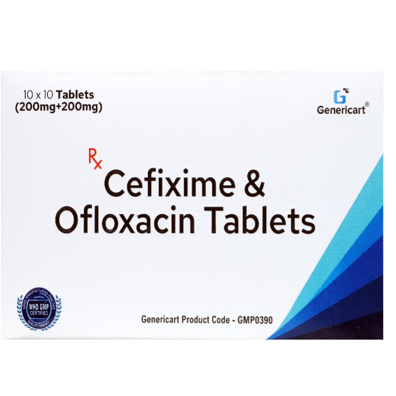 Cefixime 200 Mg + Ofloxacin 200 Mg Tablet