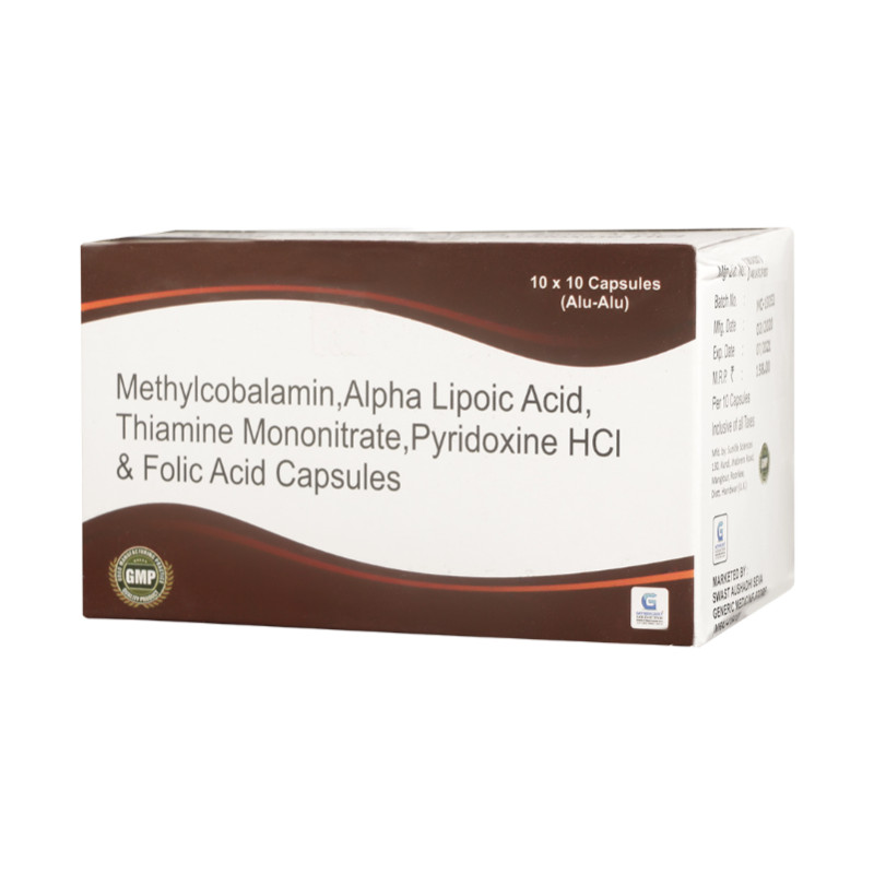 Methylcobalamin 1500 Mcg + Alpha Lipoic Acid 100 Mg + Folic Acid 1.5 Mg + Thiamine Mononitrate 10 Mg + Pyridoxine Hydrochloride 3 Mg