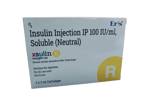 Regular Human Insulin 100 Iu Cartridegs