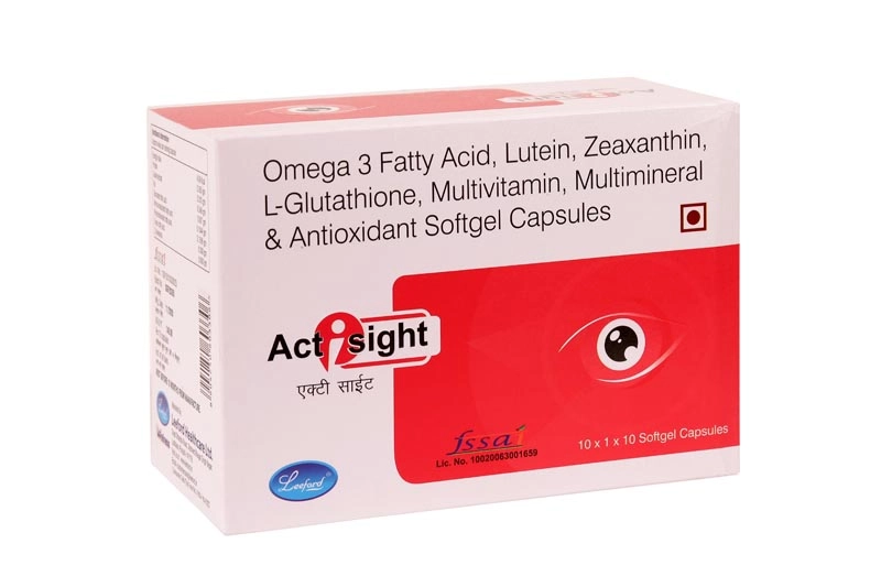 Omega-3 Fatty Acid 500 Mg + Lutein 5 Mg + Vitamin C 150 Mg + Zinc Sulphate 12.5 Mg + Elemental Copper 1 Mg + Glutathione 5 Mg + Vitamin E 200 Iu + Zeaxanthin 1 Mg