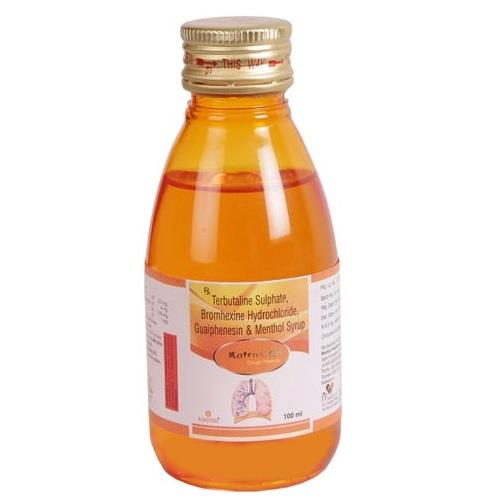 TERBUTALINE SULPHATE 2.5 MG + GUAIPHENESIN 100 MG + BROMHEXINE HYDROCHLORIDE 4 MG + MENTHOL 1 MG FLAVOURED SYRUP BASE