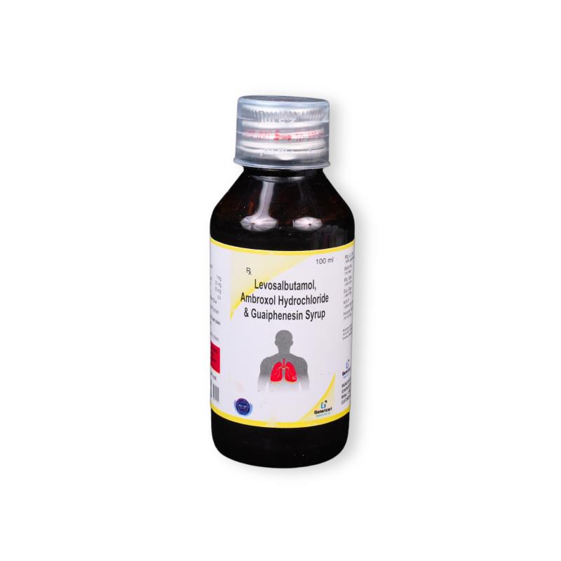 LEVOSALBUTAMOL SULPHATE 1 MG + AMBROXOL HYDROCHLORIDE 30 MG + GUAIPHENESIN 50 MG