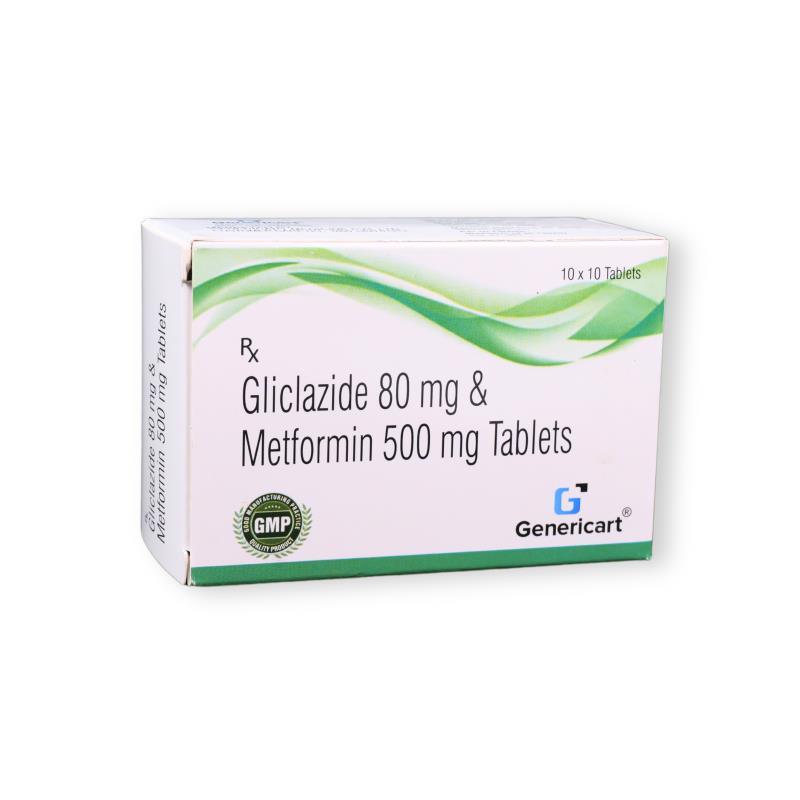 Gliclazide 80 Mg + Metformin Hydrochloride 500 Mg