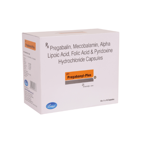 Pregabalin 75 Mg + Mecobalamine 750 Mcg + Alpha Lipoic Acid 100 Mg + Folic Acid 1.5 Mg + Pyridoxine Hydrochloride 3 Mg