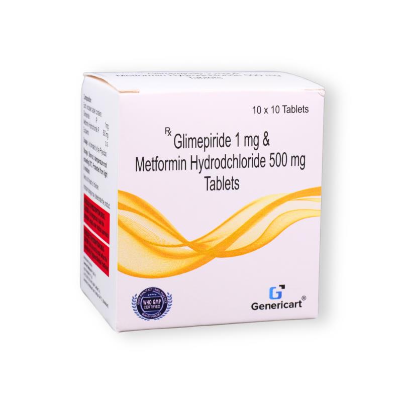 GLIMEPIRIDE 1 MG + METFORMIN HYDROCHLORIDE 500 MG