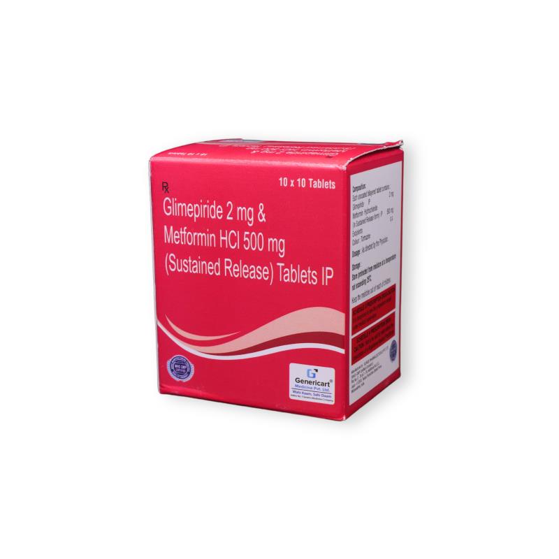 GLIMEPIRIDE 2 MG + METFORMIN HCL 500 MG SR