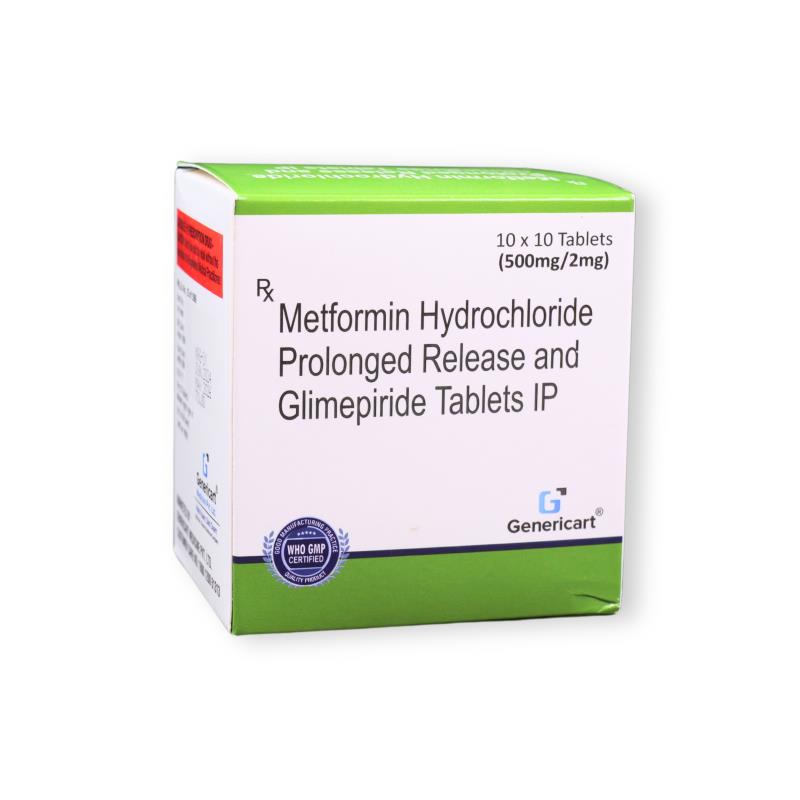 Glimepiride 2 Mg + Metformin Hydrochloride 500 Mg Pr