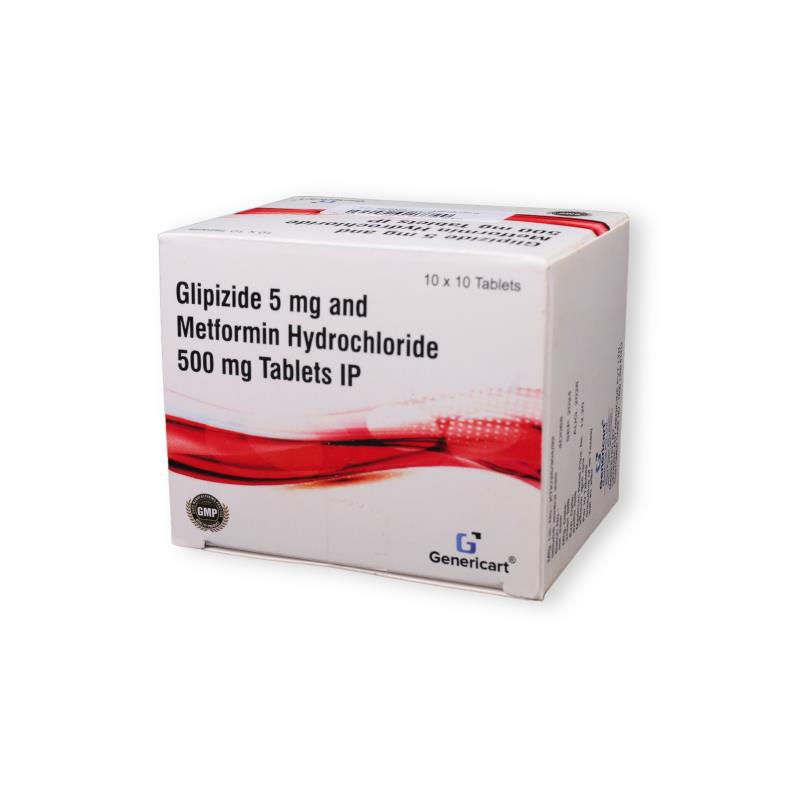Glipizide 5 Mg + Metformin Hydrochloride 500 Mg