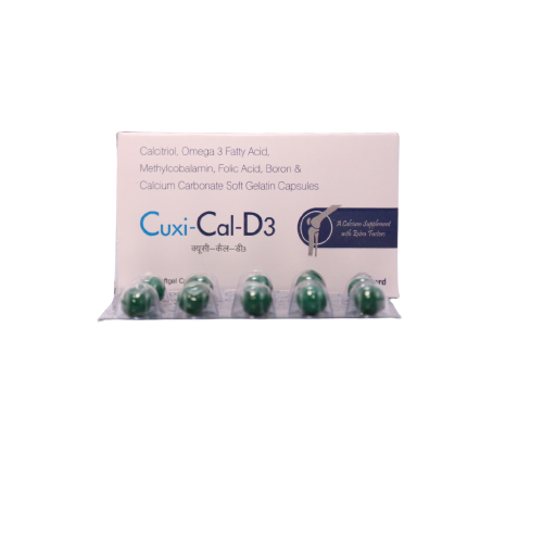 Calcitriol 0.25 Mcg + Omega 3 Fattyacid + Eicosapentaenoic Acid 180 Mg + Docosahexaenoic Acid 120 Mg + Methylcobalamin 1500 Mcg + Folic Acid 400 Mcg + Sodium Borate 1.5 Mg + Calcium Carbonate 500 Mg