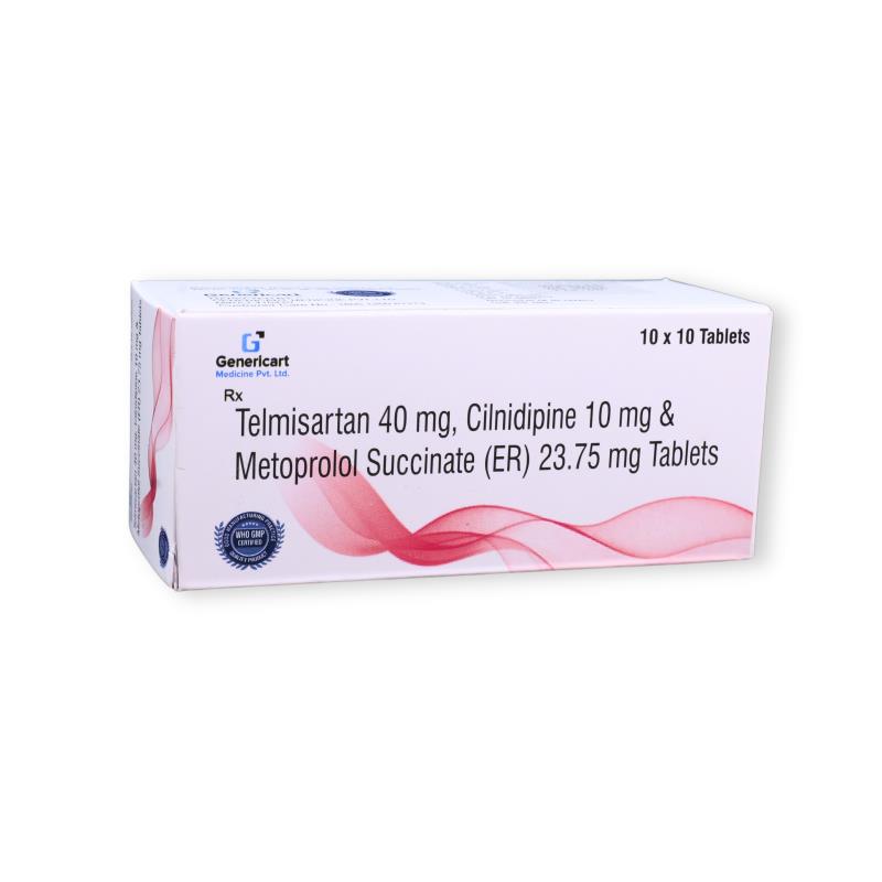 Telmisartan 40 Mg + Cilnidipine 10 Mg + Metoprolol Succinate (er) 23.75 Mg