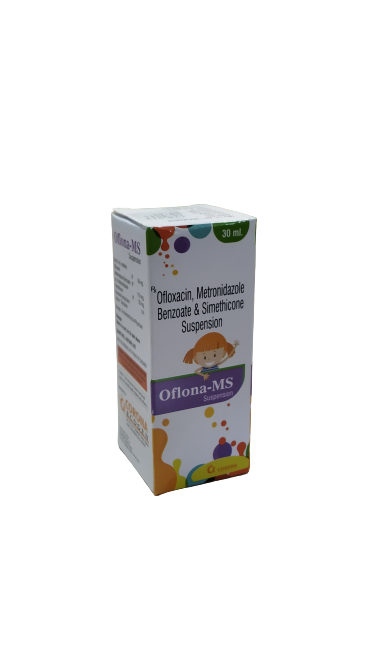 OFLOXACIN 50 MG + METRONIDAZOLE BENZOATE 110 MG + SIMETHICONE 20 MG