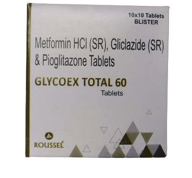 Gliclazide 60 Mg (sr)+ Pioglitazone Hcl 15 Mg + Metformin Hcl 500 Mg Sr