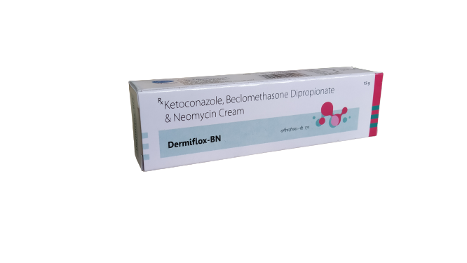 Ketoconazole 2% W/w + Beclomethasone 0.025% W/w + Neomycin 0.5% W/w