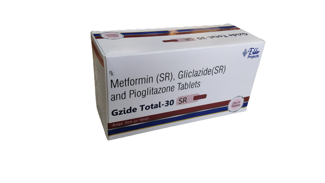 Gliclazide 30 Mg (sr)+ Pioglitazone Hcl 15 Mg + Metformin Hcl 500 Mg Sr
