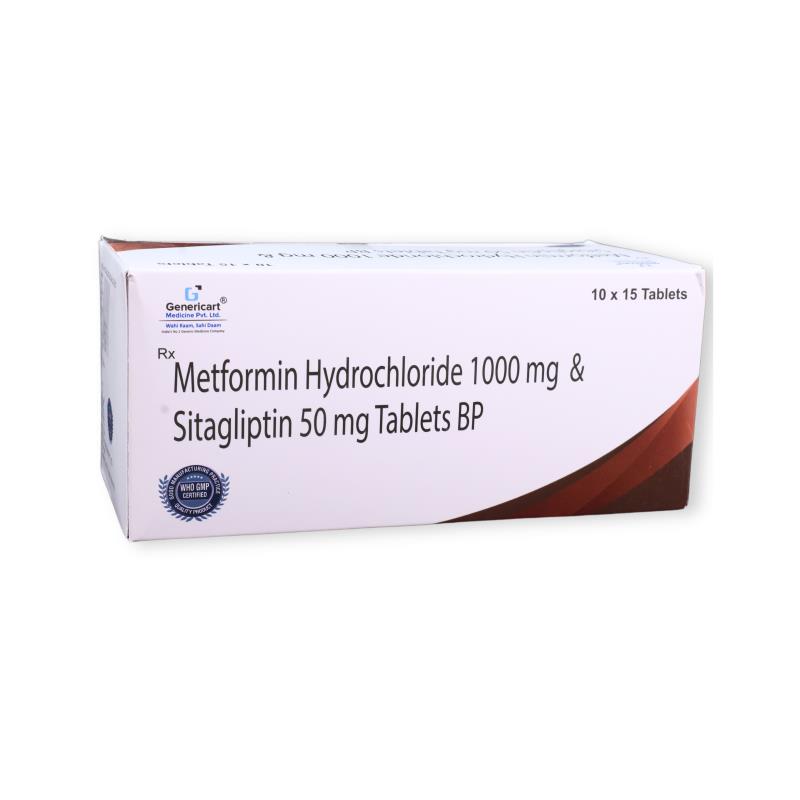 Sitagliptin 50 Mg + Metformin 1000 Mg Tab