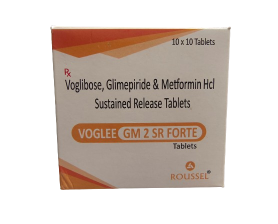 Voglibose 0.2 Mg + Glimepiride 2 Mg + Metformin Hydrochloride 1000 Mg (sr)