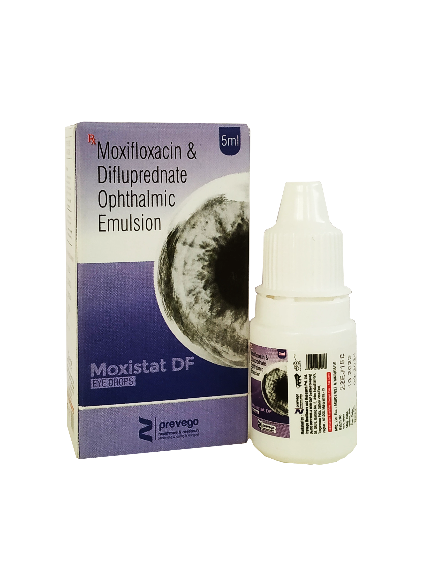 MOCIFLOXACIN HCI 0.5%W/V + DIFLUPREDNATE SORBIC ACID 0.1% W/V