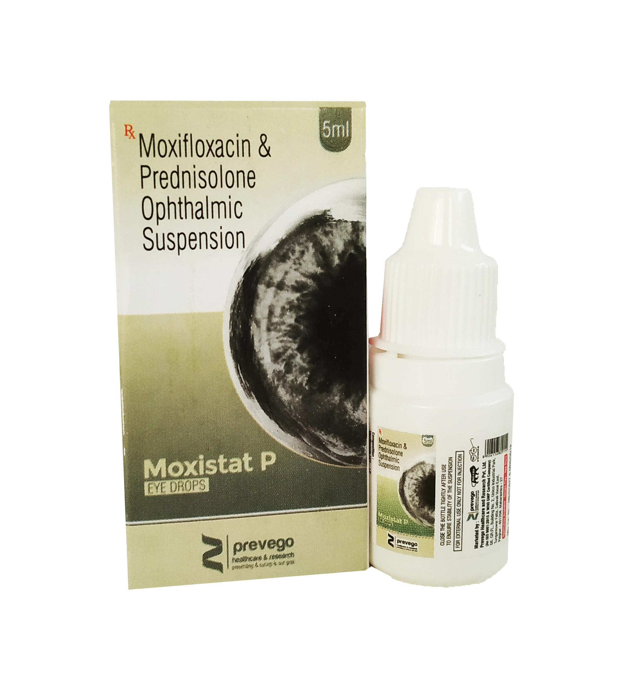 Moxifloxacin 0.5% W/v + Prednisolone Acetate 1% W/v + Benzalkonium Chloride Solution 0.02 % V/v