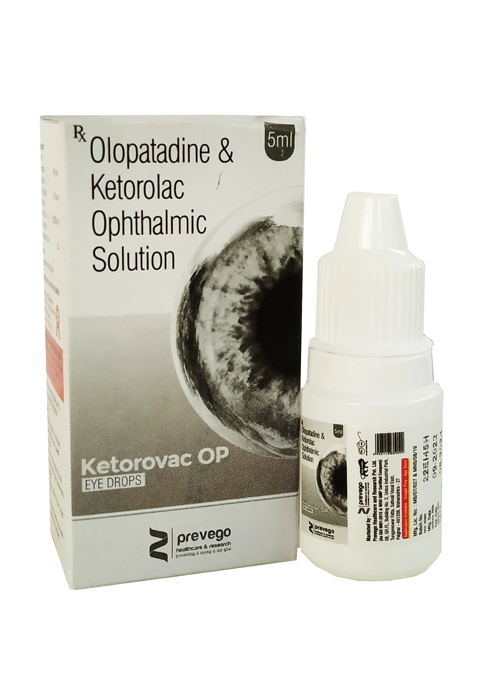 KETOROLAC TROMETHAMINE 0.4 % W/V + OLOPATADINE 0.1 %W/V + BENZALKONIUM CHLORIDE SOLUTION 0.005 % V/V