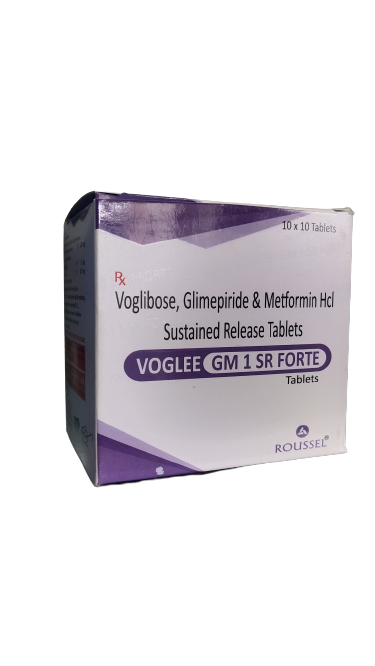 Voglibose 0.2 Mg + Glimepiride 1 Mg + Metformin Hcl 1000 Mg Sr