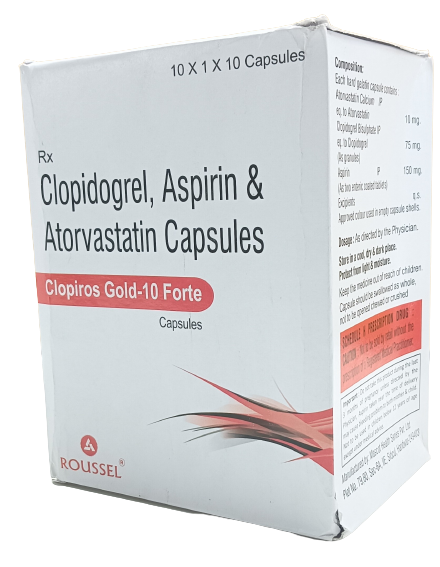 Atorvastatin 10 Mg + Clopidogrel 75 Mg + Aspirin 150 Mg