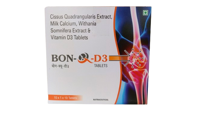 Cissus Quadrangularis Extract 1000 Mg+milk Calcium 100 Mg+withania Somnifera Extract 100 Mg+vitamin D3 400 I.u.