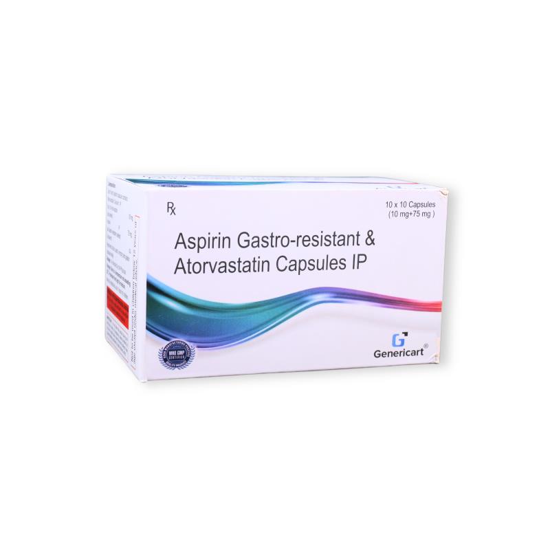 ATORVASTATIN 10 MG + ASPIRIN 75 MG