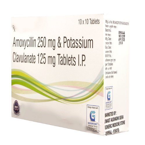 Amoxycillin 250 Mg + Potassium Clavulanate 125 Mg