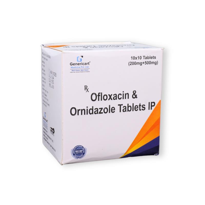 Ofloxacin 200 Mg + Ornidazole 500 Mg