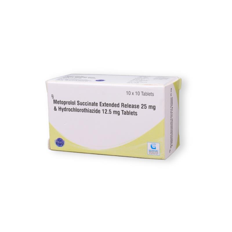 Metoprolol Succinate Er 25 Mg + Hydrochlorothiazide 12.5 Mg
