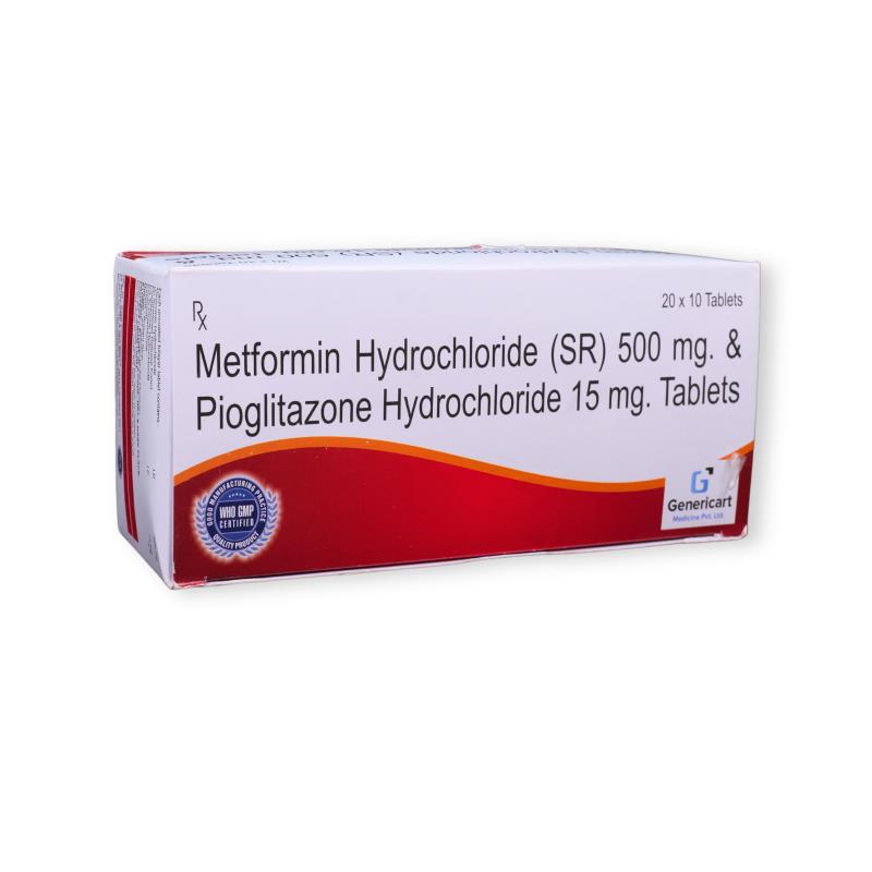 Pioglitazone Hcl 15 Mg + Metformin 500 (sr)