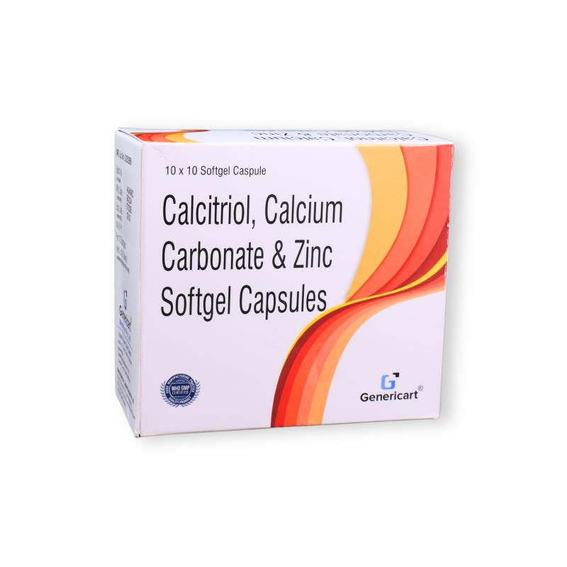 Calcium Carbonate 500 Mg + Calcitriol 0.25 Mcg + Zinc Sulphate Monohydrate 7.5 Mg