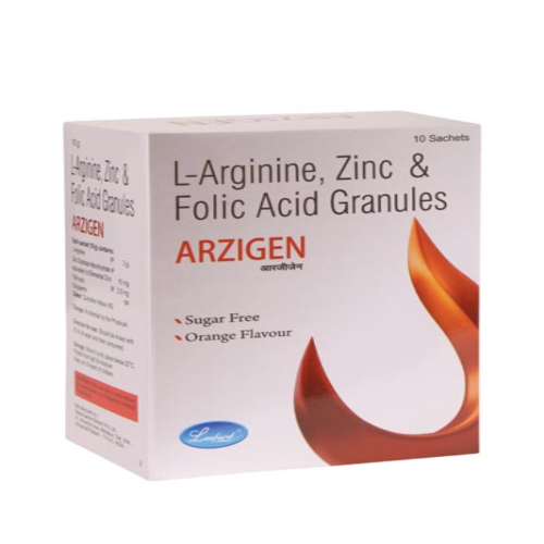 L-arginine 3 Gm + Zinc 10 Mg + Folic Acid 2.5 Mg (1 Sachet)