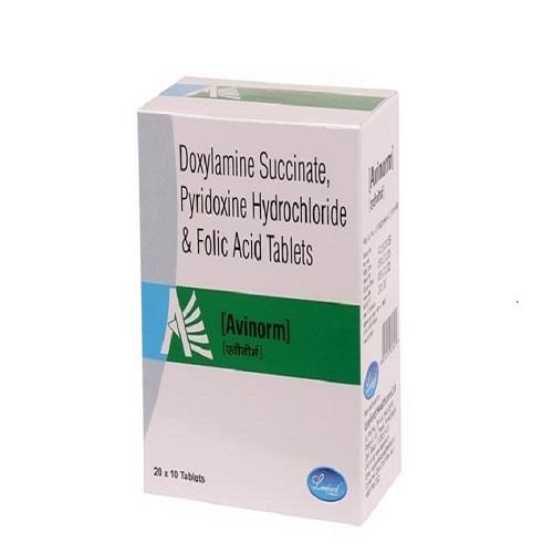 Doxylamine Succinate 10 Mg + Pyridoxine Hydrochloride 10 Mg + Folic Acid 2.5 Mg