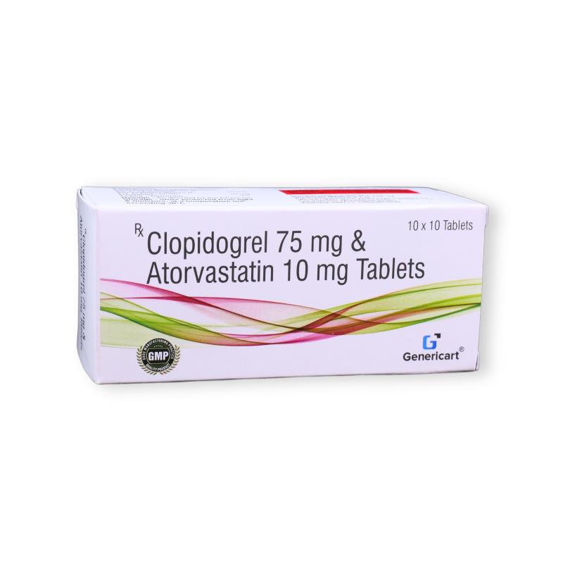Clopidogrel 75 Mg + Atorvastatin 10 Mg