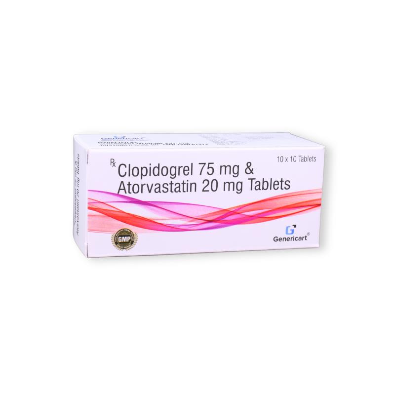 Clopidogrel 75 Mg + Atorvastatin 20 Mg