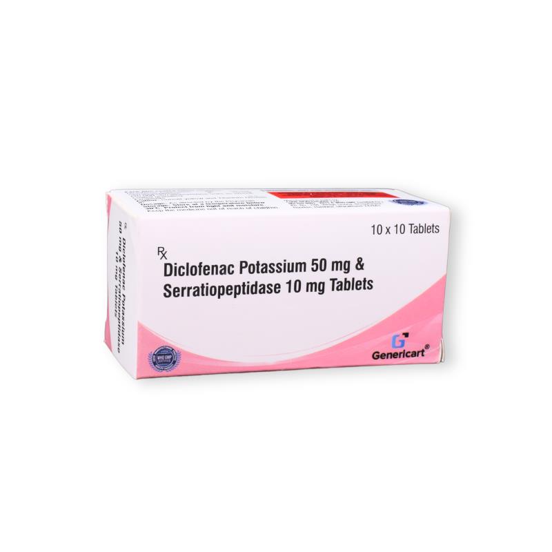 Diclofenac 50 Mg + Serratiopeptidase 10 Mg
