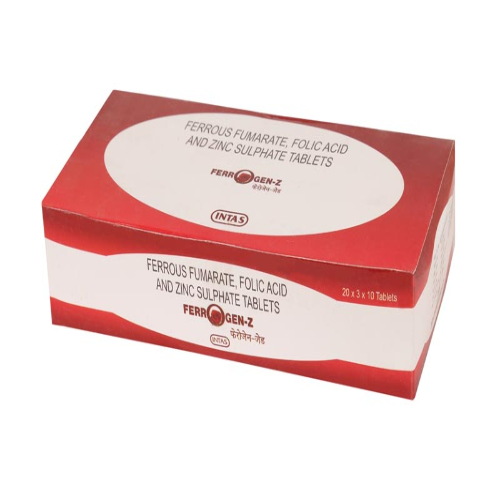 Ferrous Fumarate 152 Mg + Folic Acid 750 Mcg + Zinc Sulphate 61.8 Mg